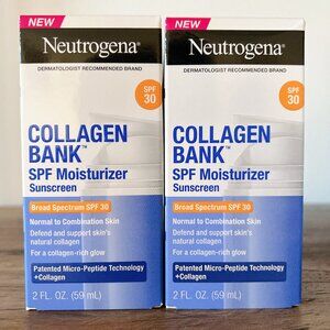 Lot of 2 Neutrogena Collagen Bank Daily Face Moisturizer - SPF 30 - 2 fl oz